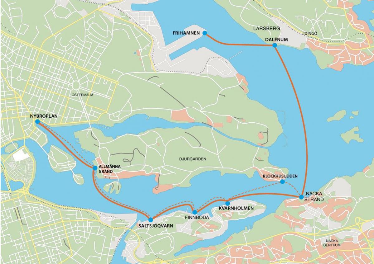 kort af frihamnen Stokkhólmi
