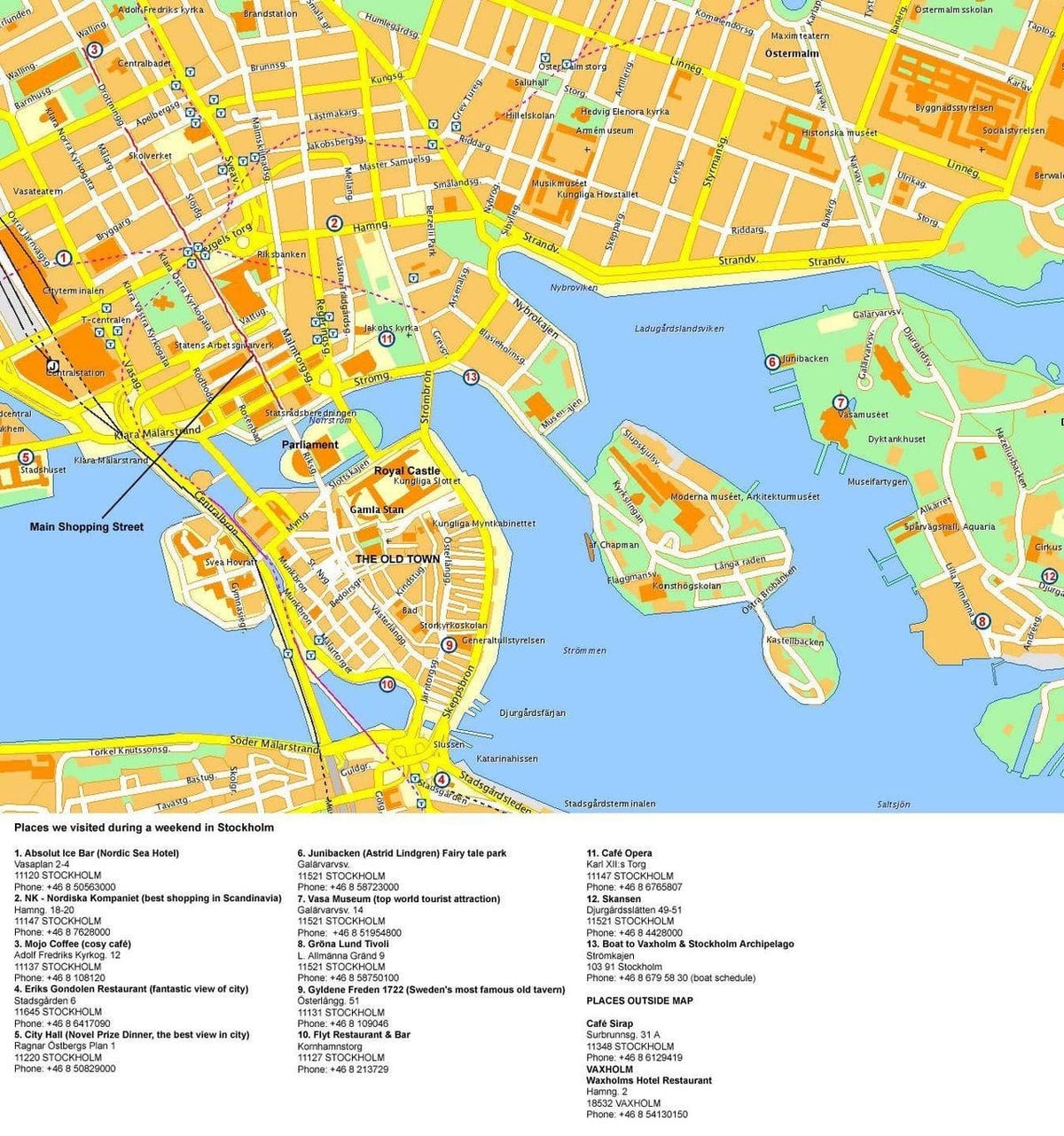 kort af Stokkhólmi cruise terminal