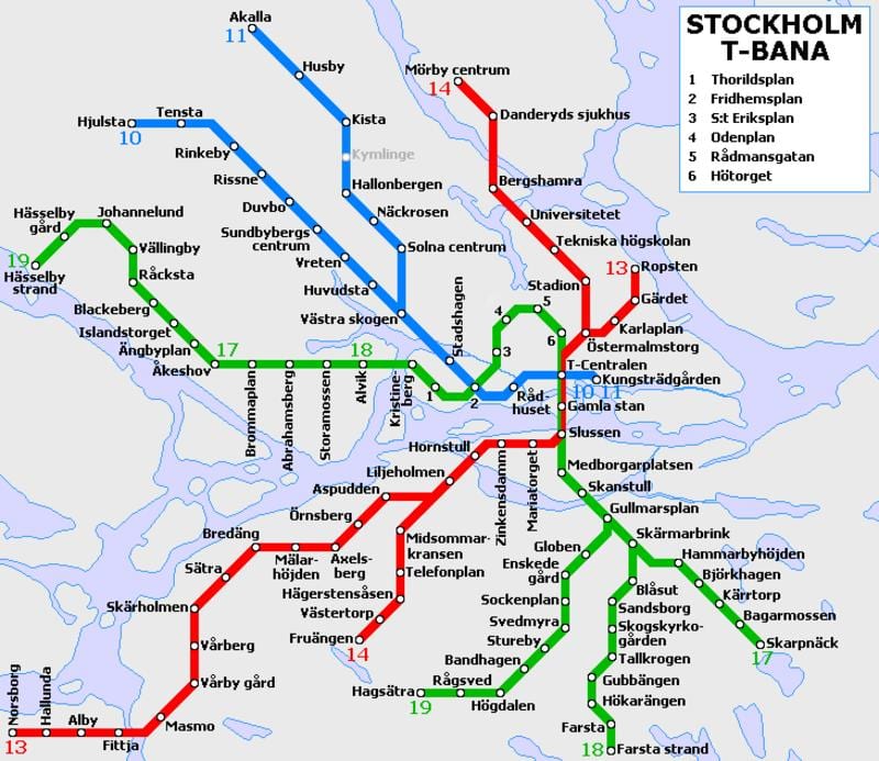Stokkhólmi t bahn kort