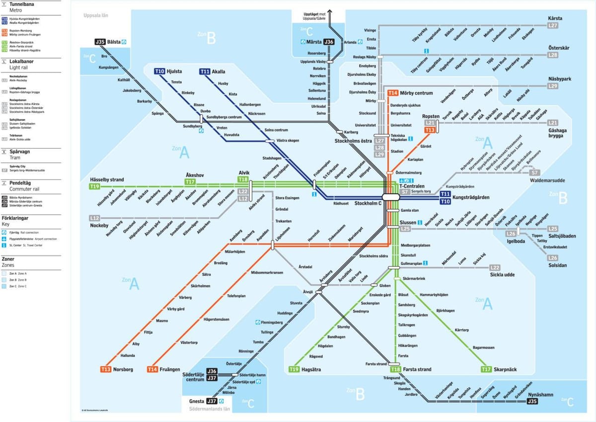 kl tunnelbana kort