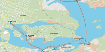 Kort af frihamnen Stokkhólmi