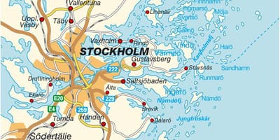 Svíþjóð kort borginni