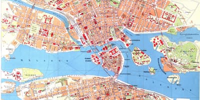 Kort af kungsholmen Stokkhólmi