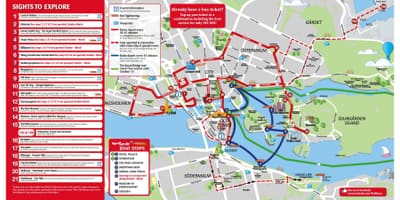 Stokkhólmi red strætó kort