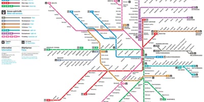 Svíþjóð metro kort